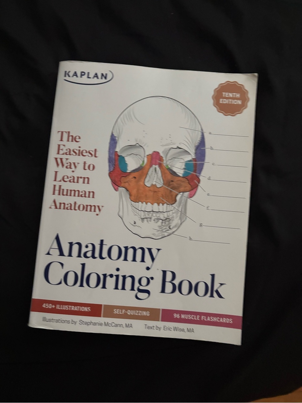Kaplan Anatomy Coloring Book - White with Multicolor Illustrations